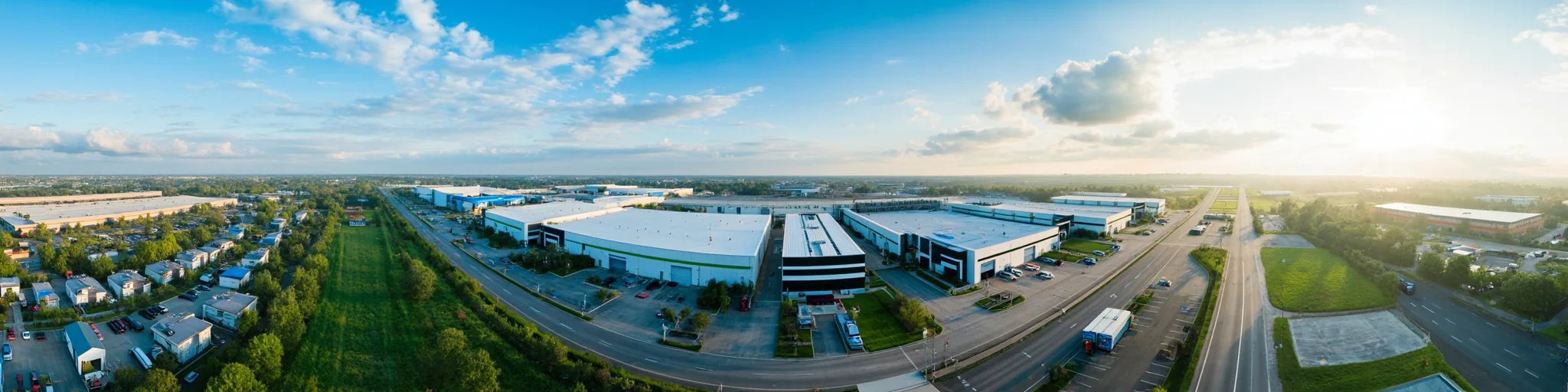 Vista aérea del parque industrial TreArbo